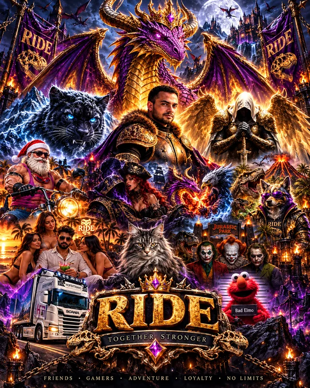 RIDE community artwork representing different people working as one team